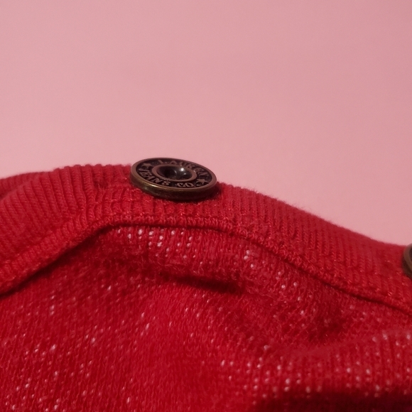 💕 Vintage 1990s 90s Ralph Lauren Dark Red Knit Cropped Sweater - Picture 3 of 6